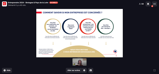Webinar Entreprendre 2024 organisée par la Caisse d'Epargne Bretagne Pays de la Loire